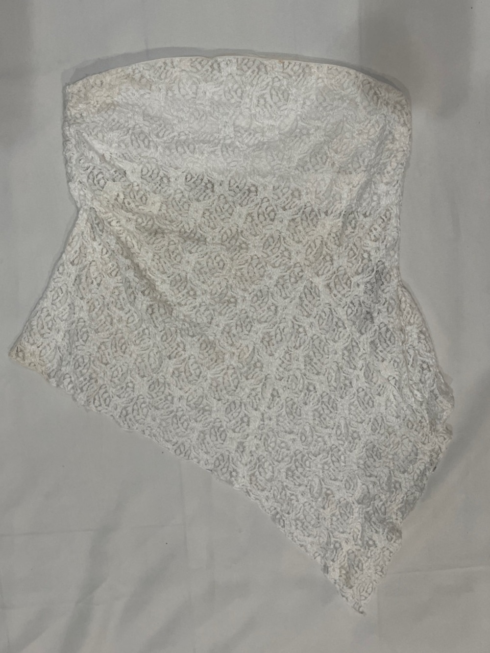 BDG White Lace Strapless Bustier Top
